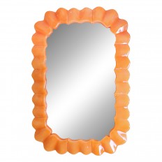 Orange Murano glass ribbon surround mirror